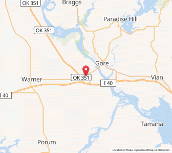 Map of 74470, Oklahoma