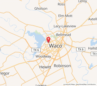 Map of 76707, Texas
