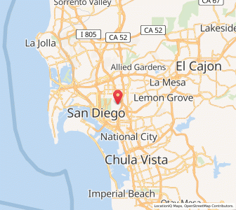 Map of 92104, California