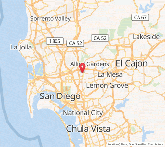 Map of 92108, California