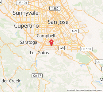 Map of 95124, California