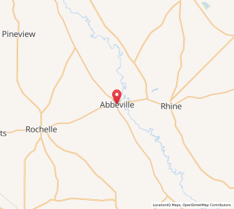 Map of Abbeville, Georgia