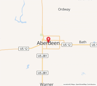 Map of Aberdeen, South Dakota
