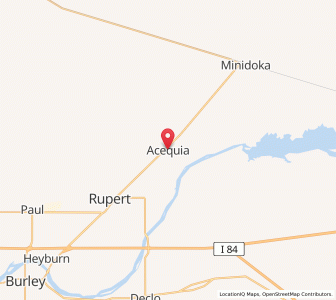 Map of Acequia, Idaho