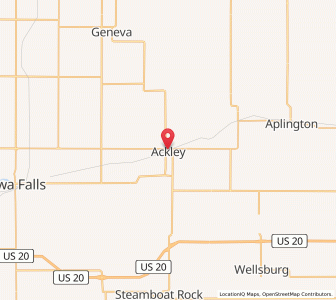 Map of Ackley, Iowa