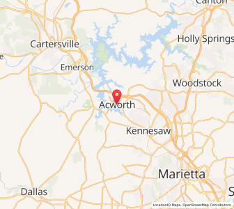 Map of Acworth, Georgia