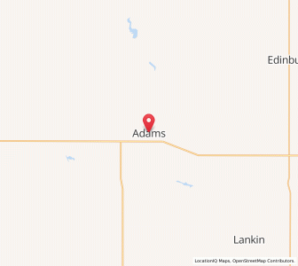 Map of Adams, North Dakota