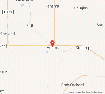 Map of Adams, Nebraska