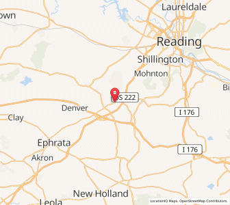 Map of Adamstown, Pennsylvania