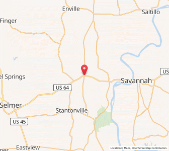 Map of Adamsville, Tennessee