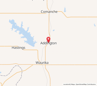 Map of Addington, Oklahoma