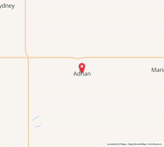 Map of Adrian, North Dakota