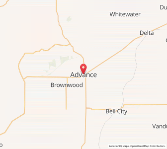 Map of Advance, Missouri