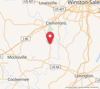 Map of Advance, North Carolina