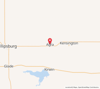 Map of Agra, Kansas