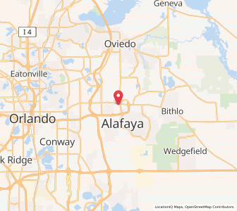 Map of Alafaya, Florida