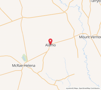 Map of Alamo, Georgia