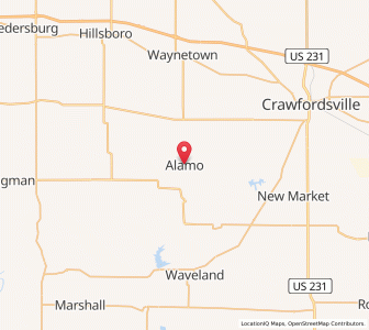 Map of Alamo, Indiana