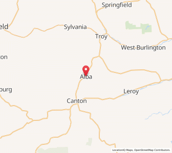 Map of Alba, Pennsylvania