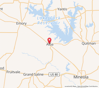 Map of Alba, Texas