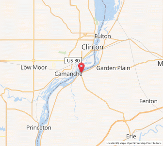 Map of Albany, Illinois