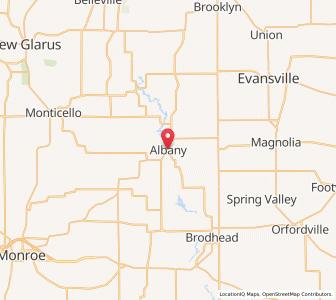 Map of Albany, Wisconsin