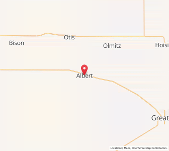 Map of Albert, Kansas