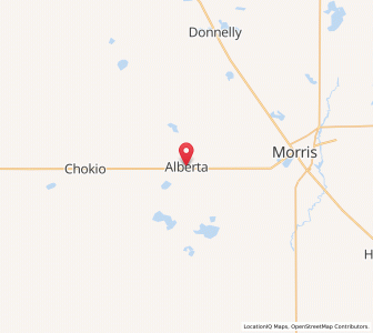 Map of Alberta, Minnesota