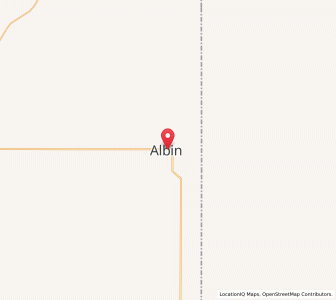 Map of Albin, Wyoming