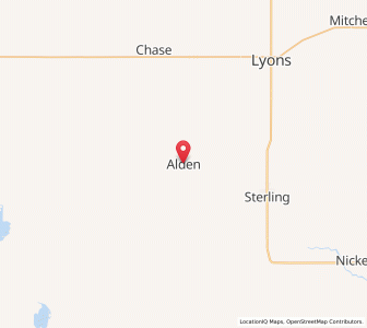 Map of Alden, Kansas