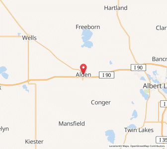 Map of Alden, Minnesota