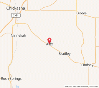 Map of Alex, Oklahoma