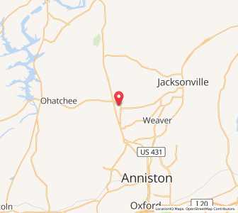 Map of Alexandria, Alabama