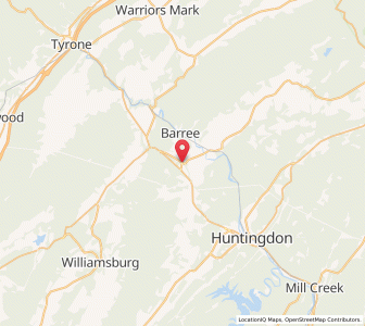 Map of Alexandria, Pennsylvania