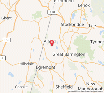 Map of Alford, Massachusetts