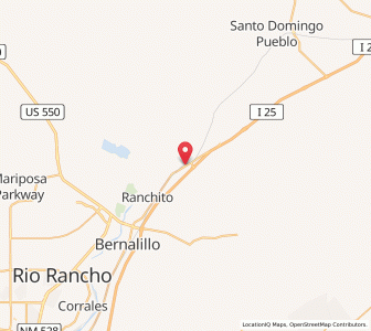 Map of Algodones, New Mexico