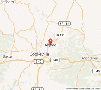 Map of Algood, Tennessee