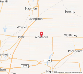 Map of Alhambra, Illinois