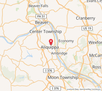 Map of Aliquippa, Pennsylvania