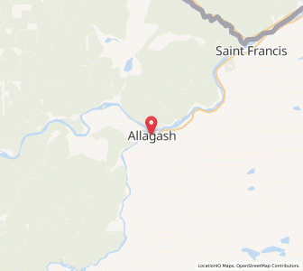 Map of Allagash, Maine