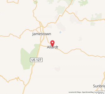 Map of Allardt, Tennessee