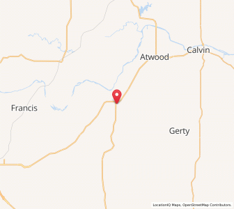 Map of Allen, Oklahoma