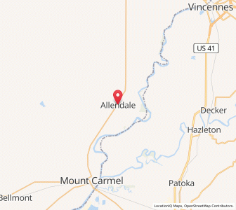 Map of Allendale, Illinois