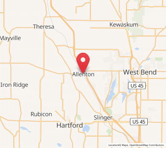 Map of Allenton, Wisconsin