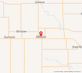 Map of Allison, Iowa