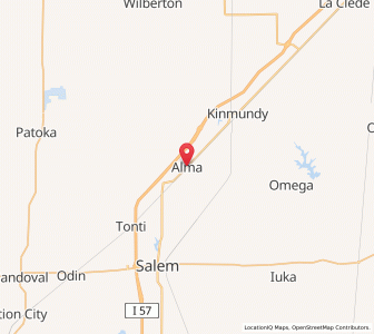 Map of Alma, Illinois