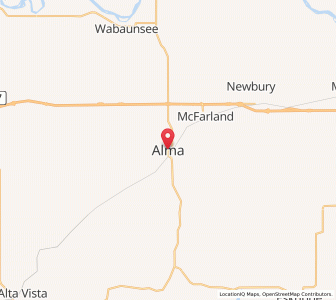 Map of Alma, Kansas