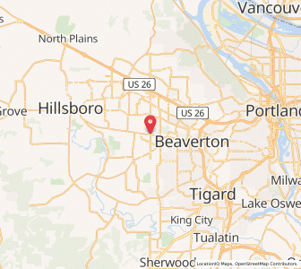 Map of Aloha, Oregon