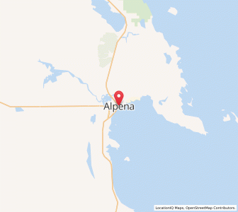 Map of Alpena, Michigan