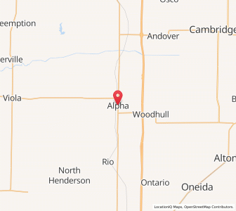 Map of Alpha, Illinois